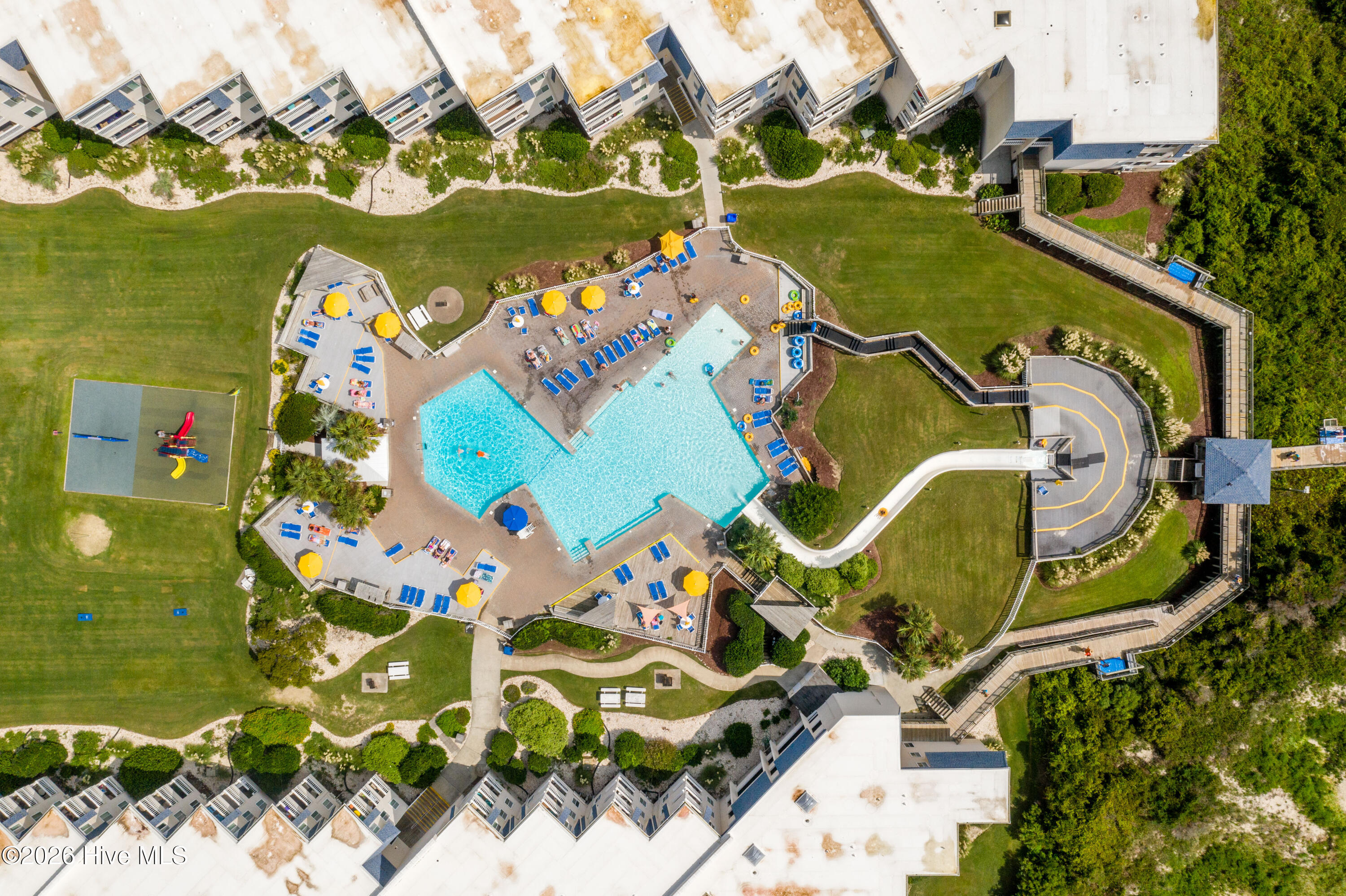 1904 East Fort Macon Road, Unit 307 Atlantic Beach, NC 28512 - Photo 33 of 37 1904 e fort pool air view