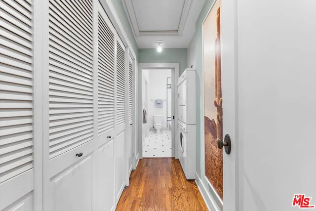 a bedroom with a bed and furniture