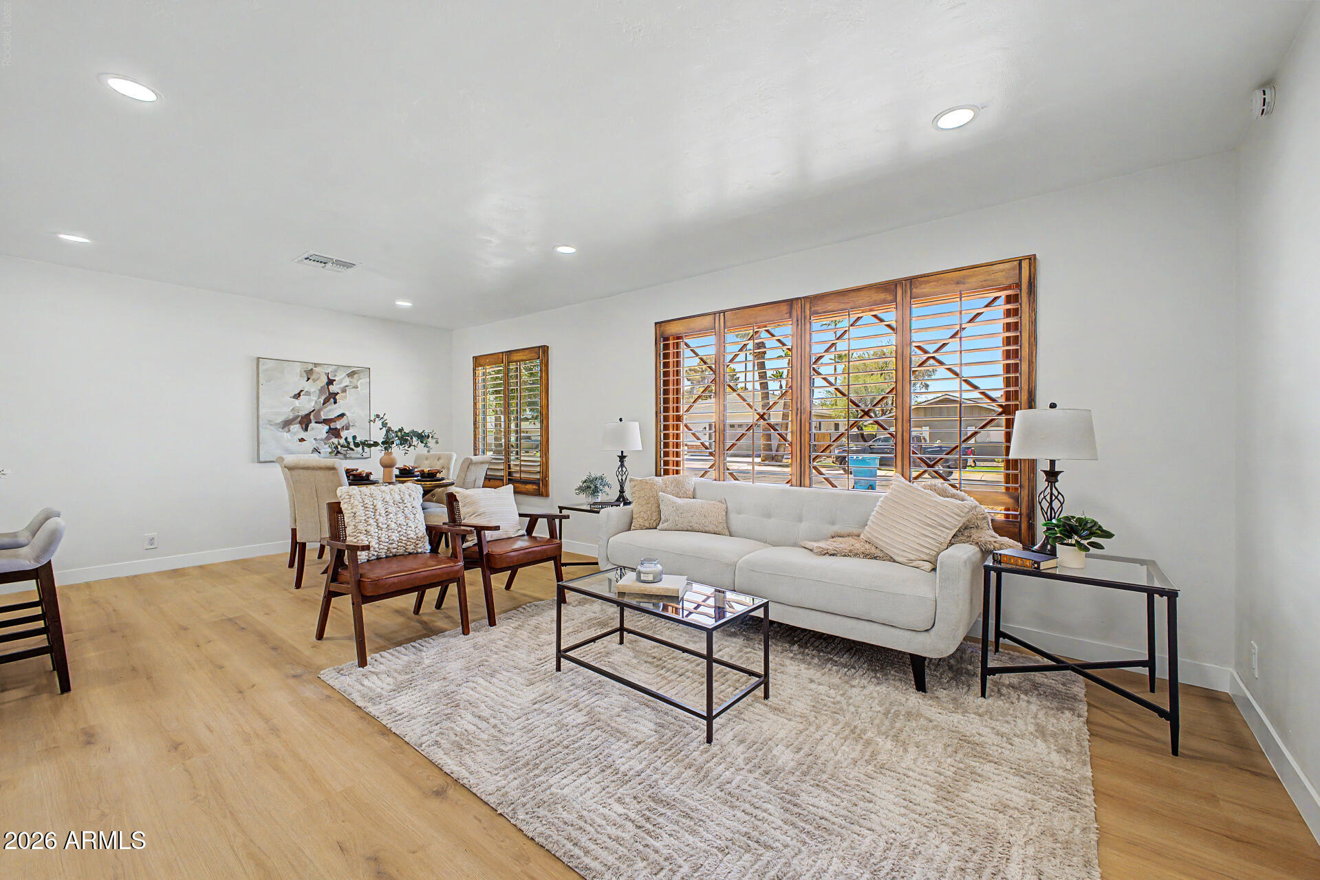 1538 West Ocotillo Road Phoenix, AZ 85015 - Photo 10 of 46 Formal Living Room & Dining Area, Staged