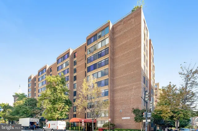 a front view of a building