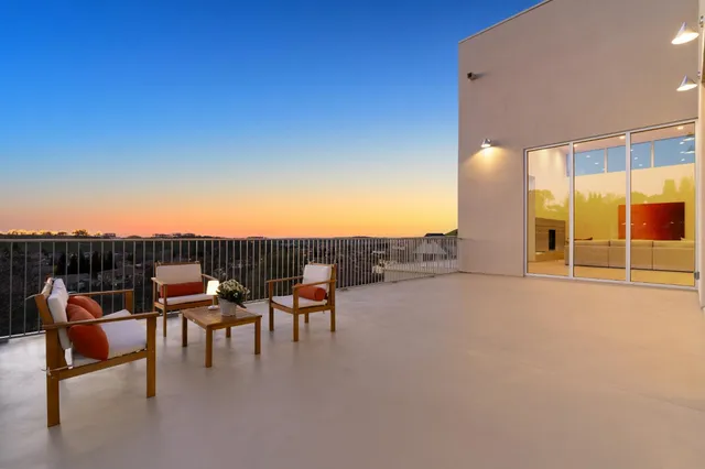 a bathroom with a shower curtain
