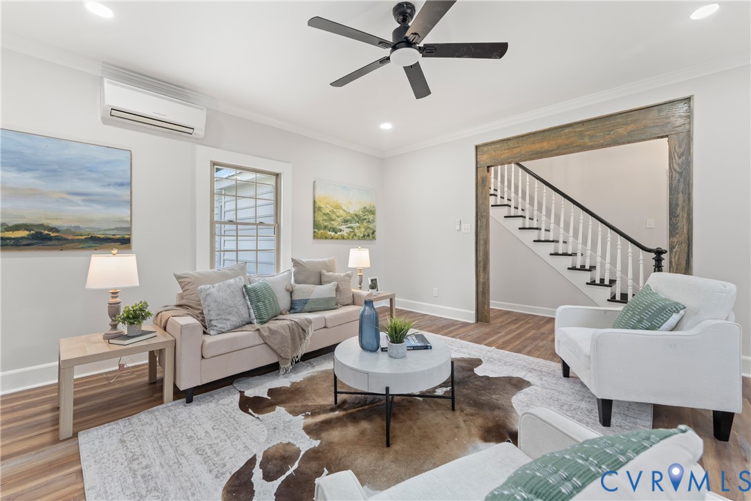 428 3rd Street West Point, VA 23181 - Photo 9 of 49 a living room with furniture and a wooden floor