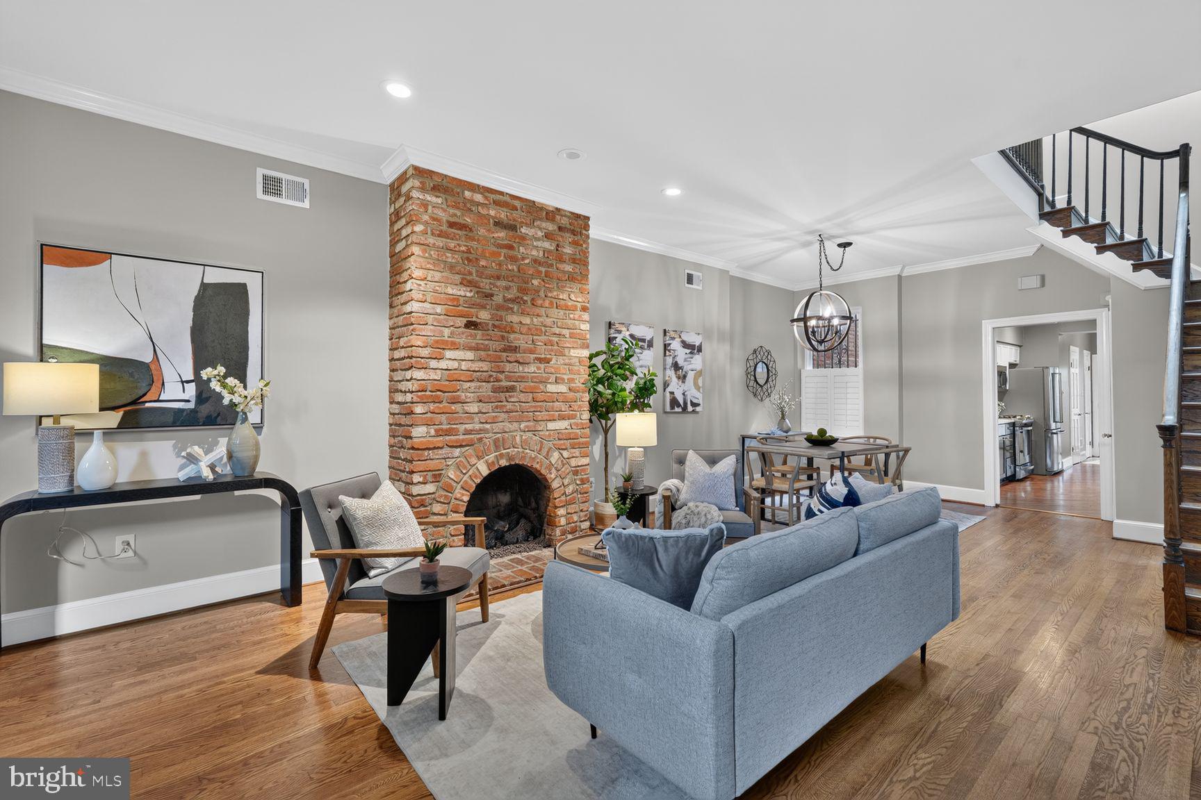 641 11th Street Northeast Washington, DC 20002 - Photo 2 of 22 Charming living space with rustic flair.