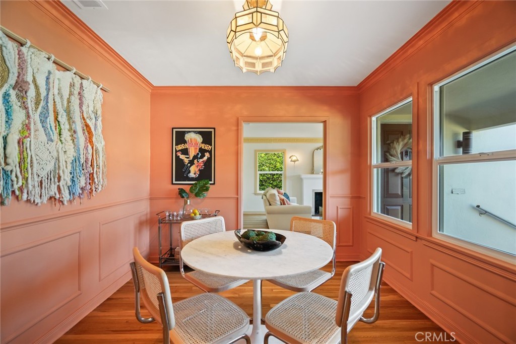 3912 York Boulevard Los Angeles, CA 90065 - Photo 13 of 51 a view of a dining room with furniture and chandelier