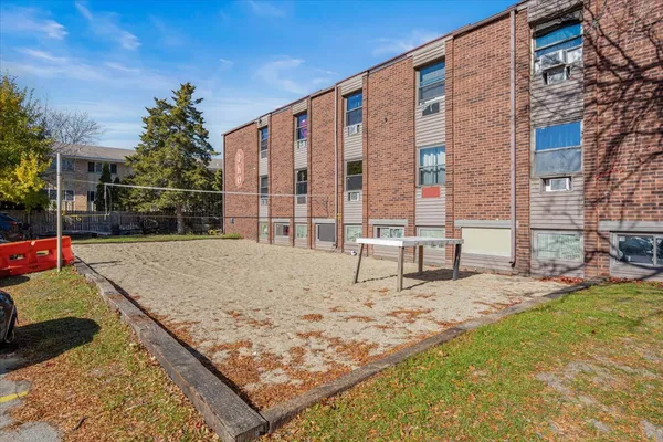 a view of outdoor space with seating area