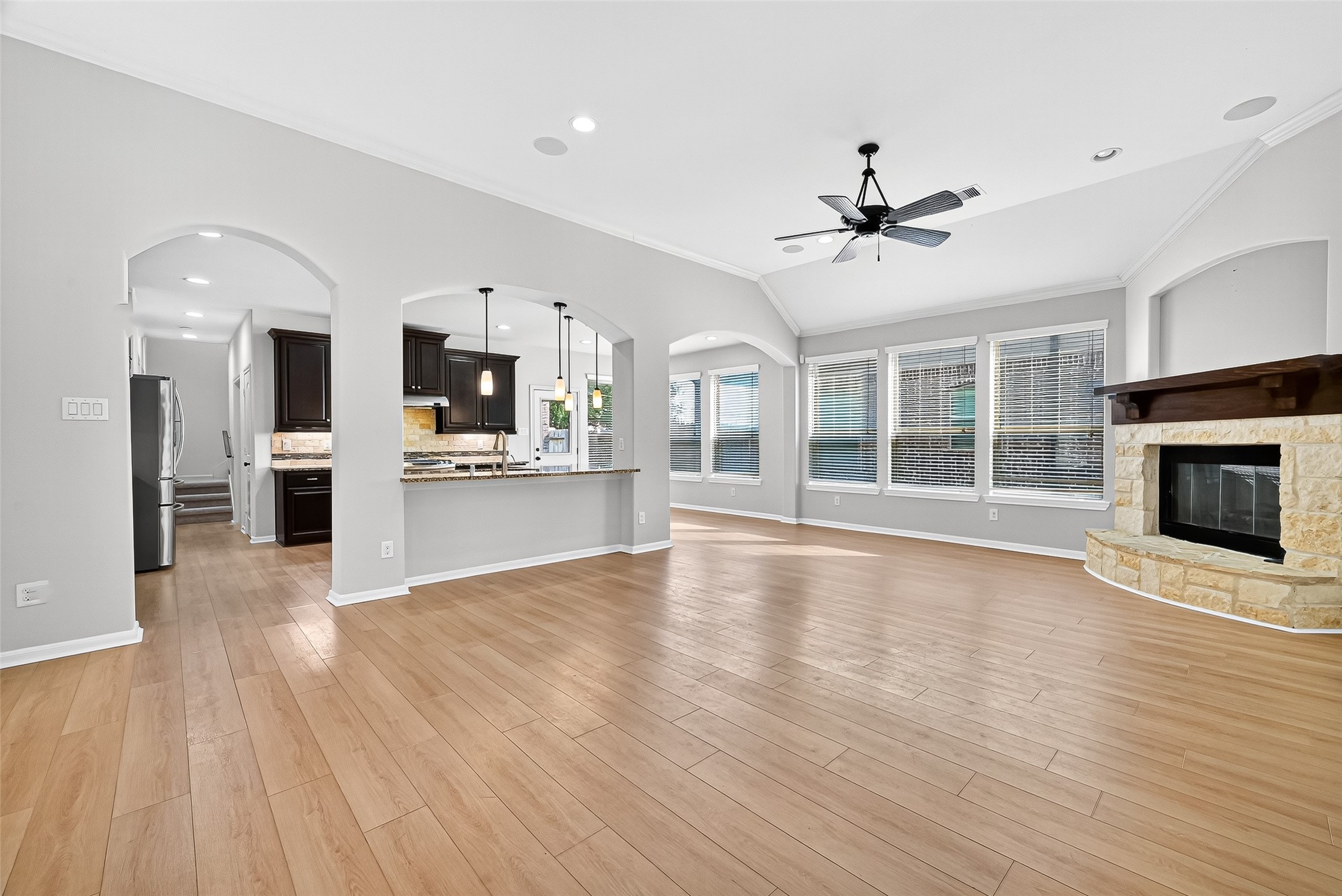1531 Kent Valley Lane Rosenberg, TX 77471 - Photo 5 of 37 a view of a kitchen with wooden floor and a kitchen