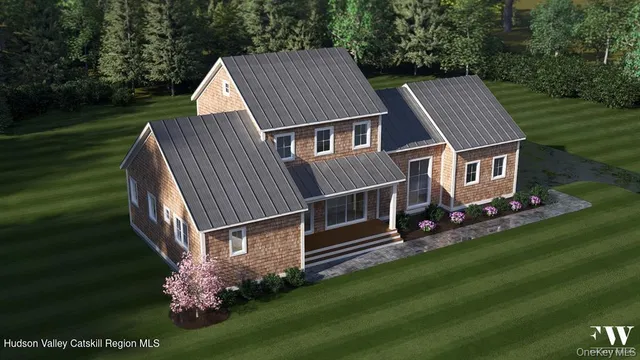 a aerial view of a house