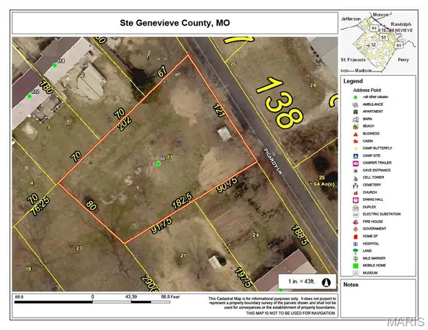 $35,000 | 55 Picardy Lane, Ste. Genevieve, MO 63670