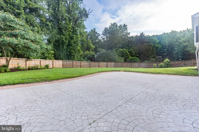a view of a park and trees