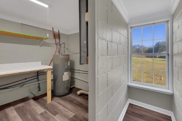 a view of storage and utility room in empty room