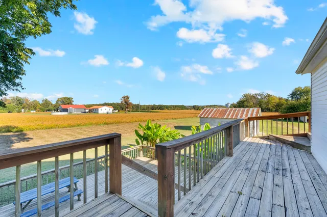 a view of city from a balcony