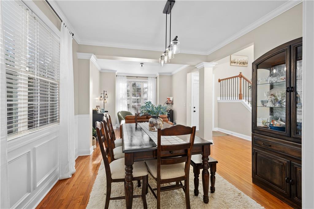 129 Boulder View Court Dallas, GA 30157 - Photo 15 of 43 a view of a dining room with furniture window and wooden floor