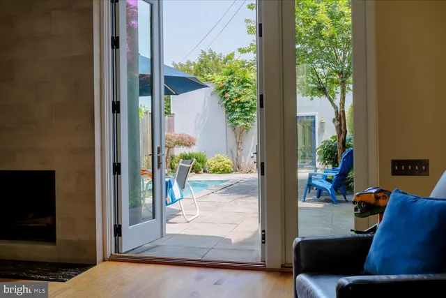 a view of living room filled with furniture