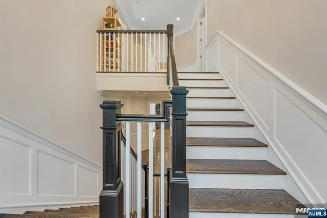 a view of a park with a slide