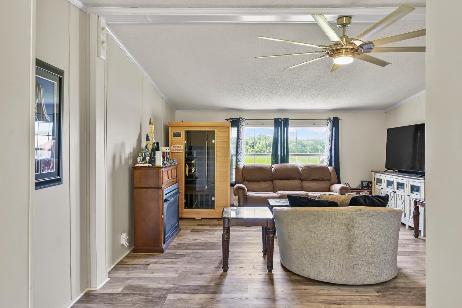 6439 Cedar Grove Road Big Sandy, TN 38221 - Photo 3 of 38 a living room with furniture and a flat screen tv