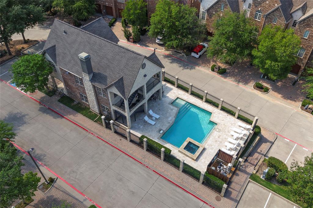 835 Rockingham Drive Irving, TX 75063 - Photo 22 of 27 an aerial view of a house with a yard and potted plants