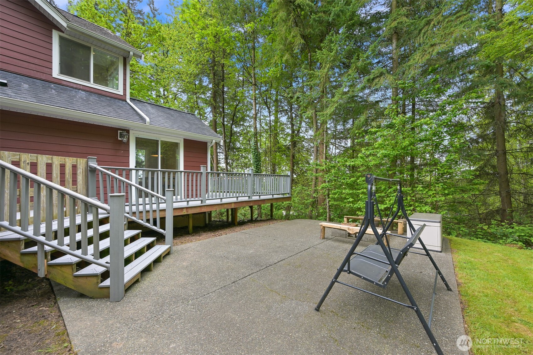 9111 Custer School Road Custer, WA 98240 - Photo 34 of 40 a view of backyard with deck and a garden