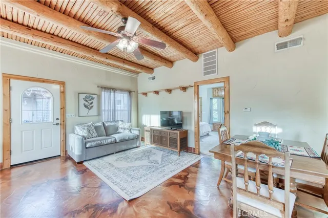 a living room with furniture and a couch