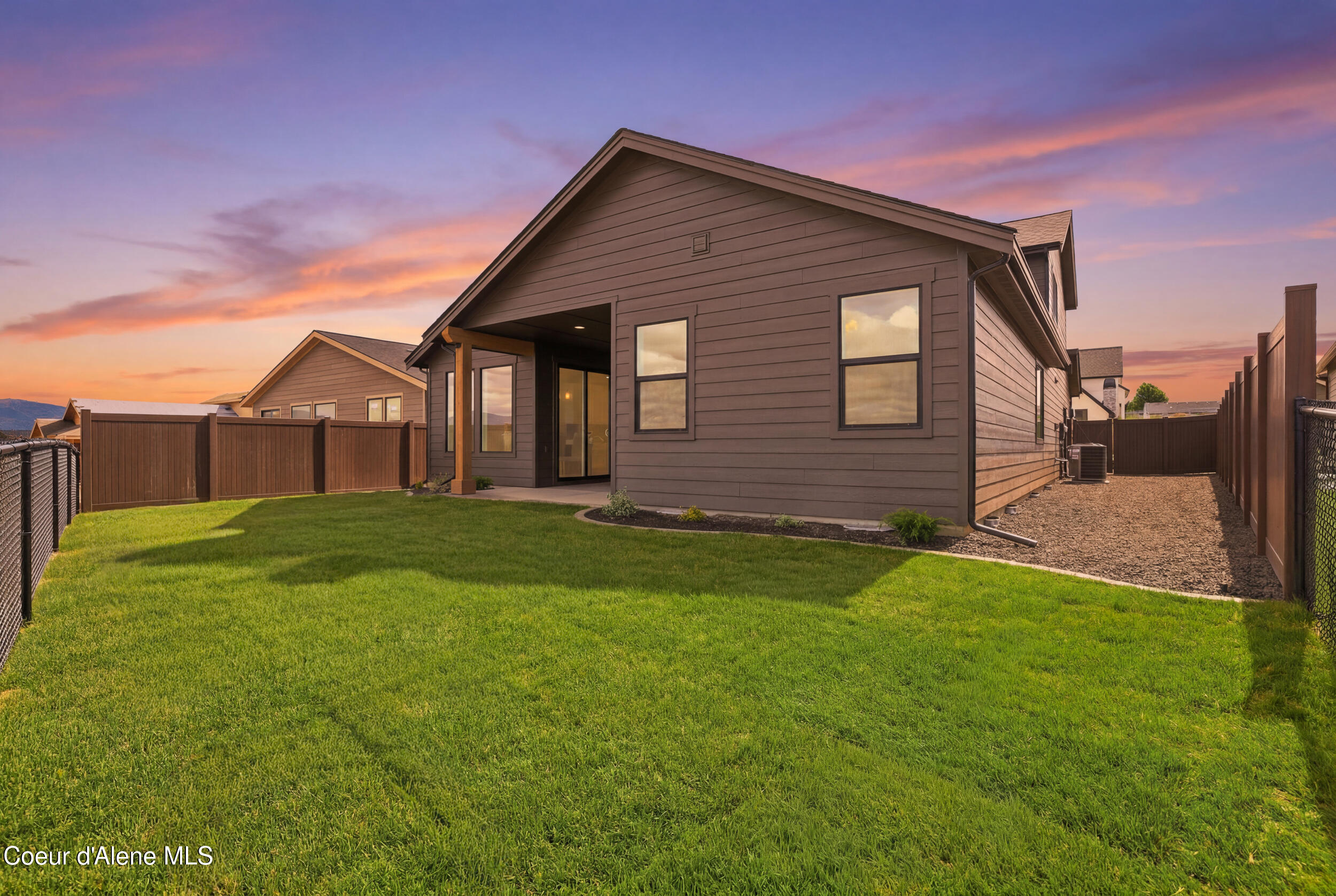 3491 Blaze Loop Post Falls, ID 83854 - Photo 45 of 70 Twilight Backyard