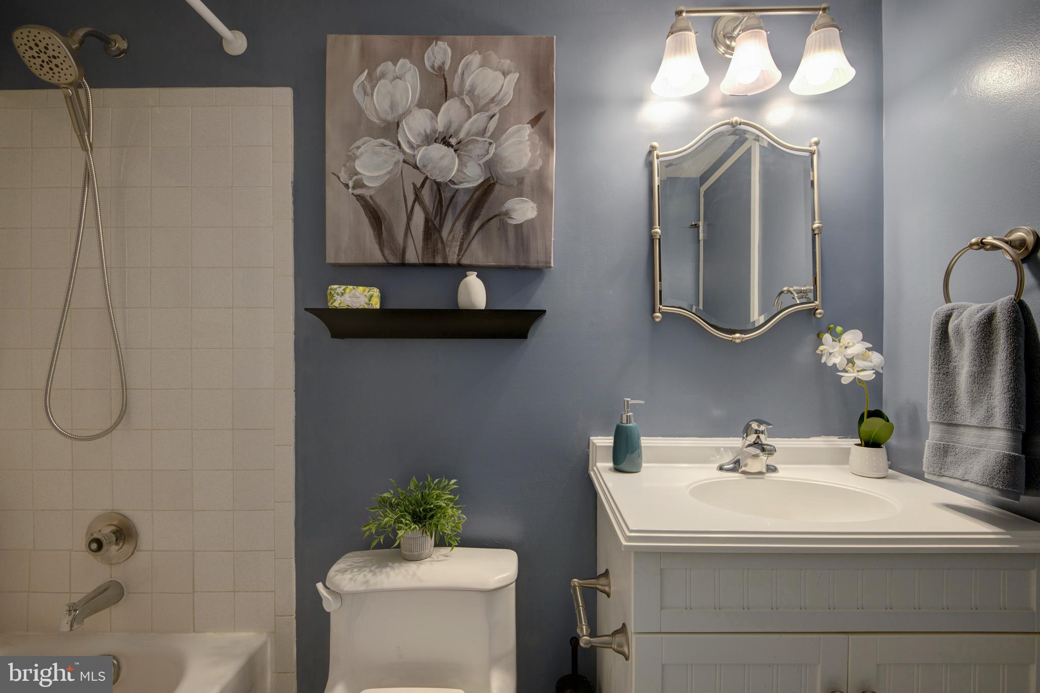 1210 Painters Crossing, Unit 1210 Chadds Ford, PA 19317 - Photo 8 of 18 a bathroom with a sink a mirror and a toilet