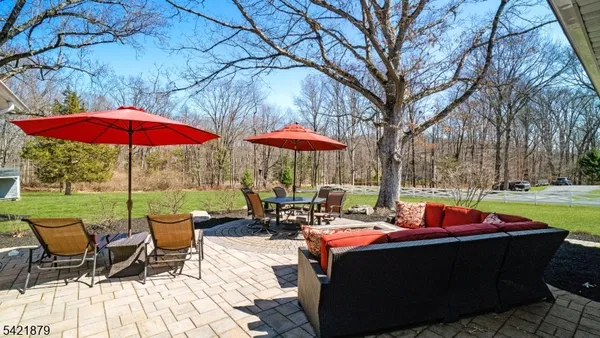 a outdoor view with a sitting space