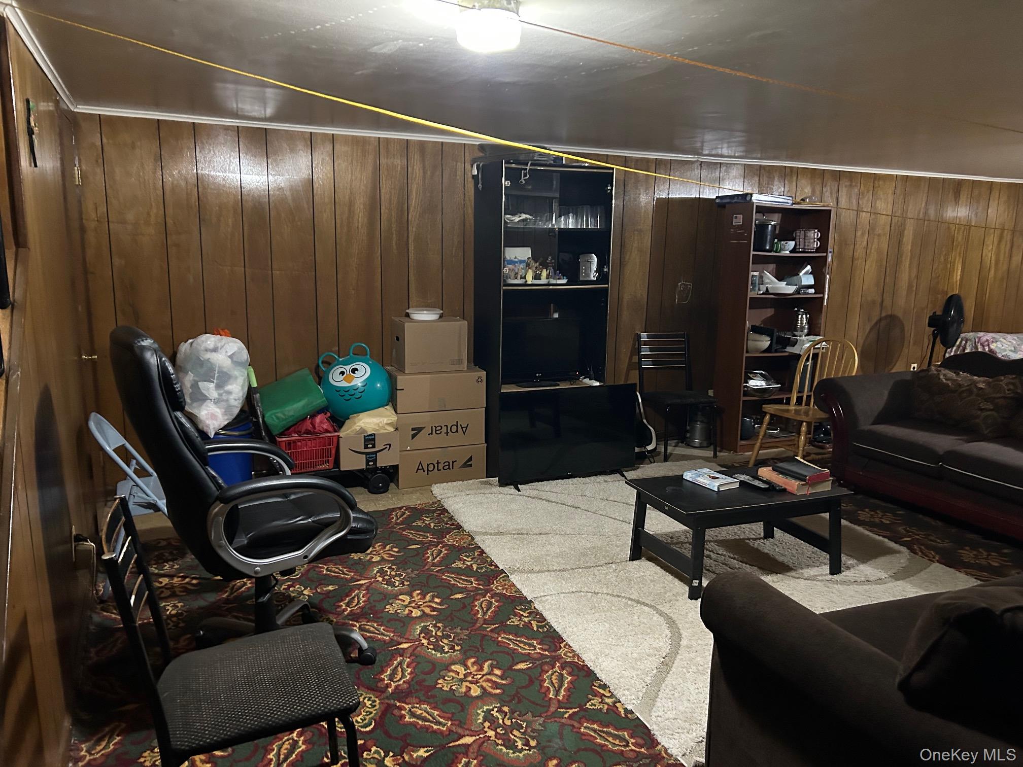 17 Sneden Place West, Unit 17 Spring Valley, NY 10977 - Photo 16 of 29 Living area featuring wood walls and carpet floors