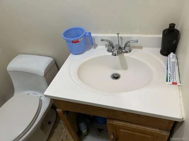 a bathroom with a sink and toilet