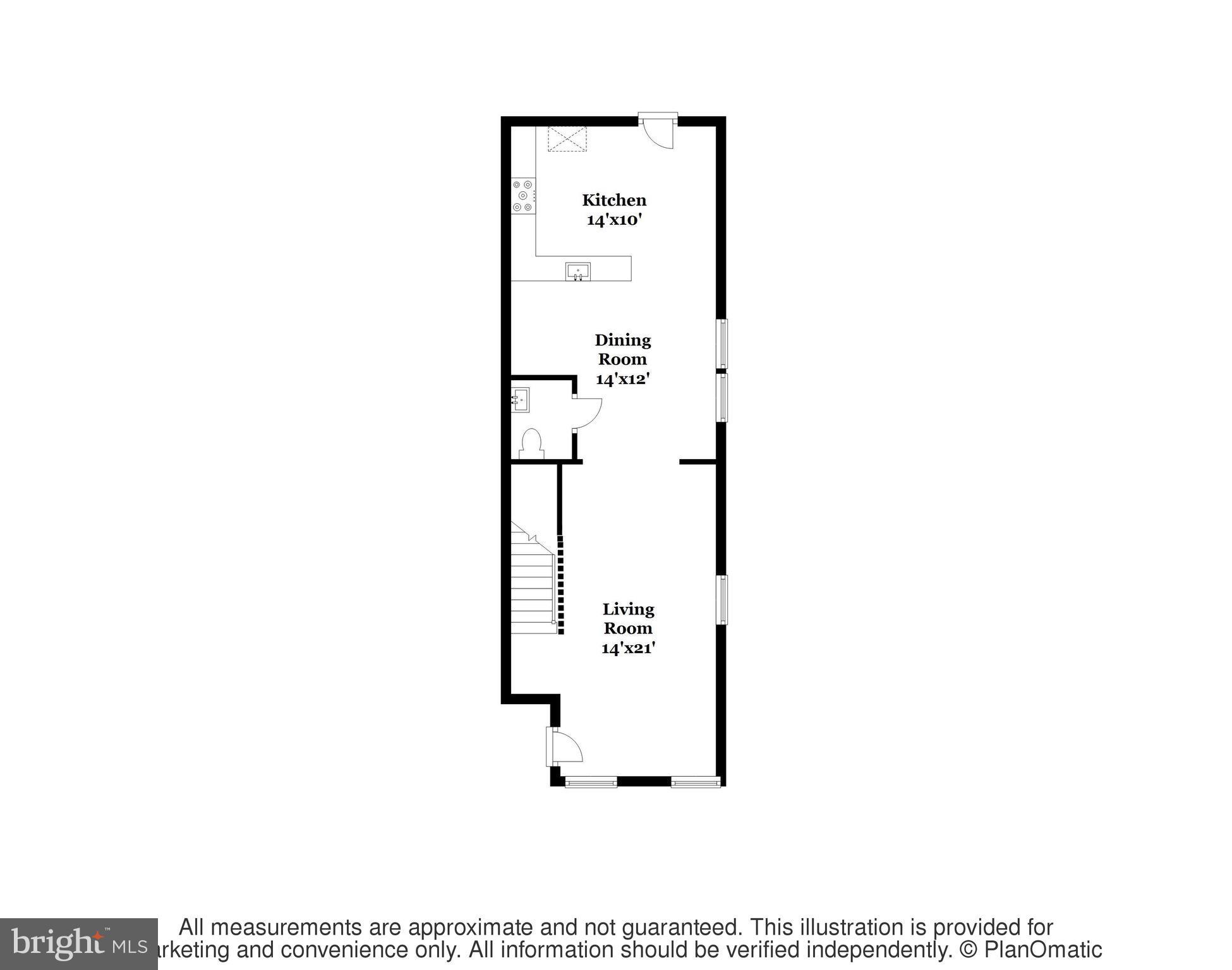 415 W Street Northeast, Unit A Washington, DC 20002 - Photo 28 of 30 Floor Plan Main Level