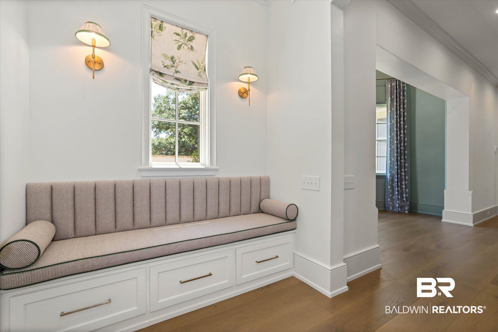 3 Canterbury Park Mobile, AL 36608 - Photo 21 of 43 Living area featuring dark wood-type flooring, baseboards, and crown molding