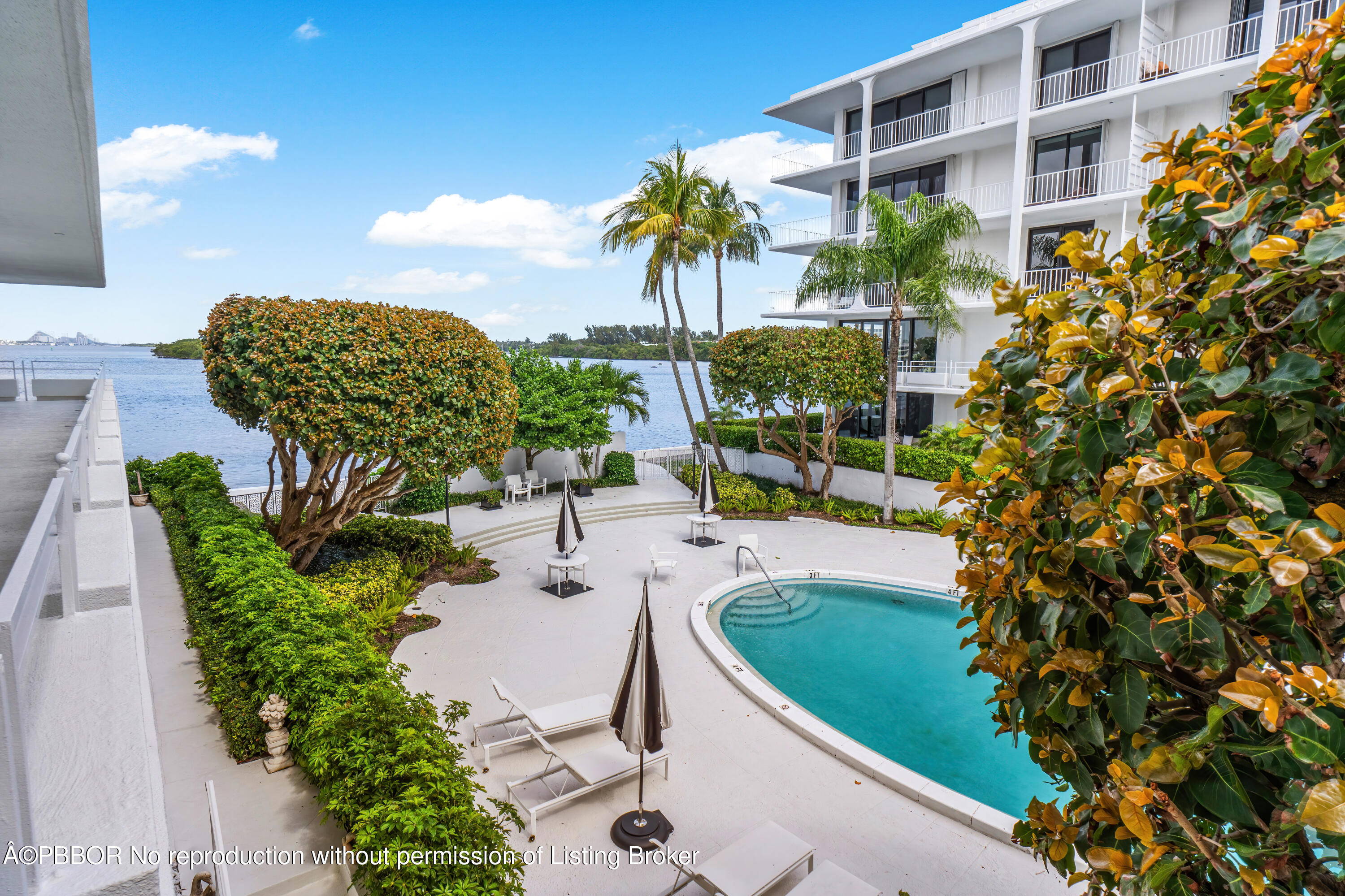 2150 Ibis Isle Road, Unit 80 Palm Beach, FL 33480 - Photo 17 of 29 East Balcony & Pool