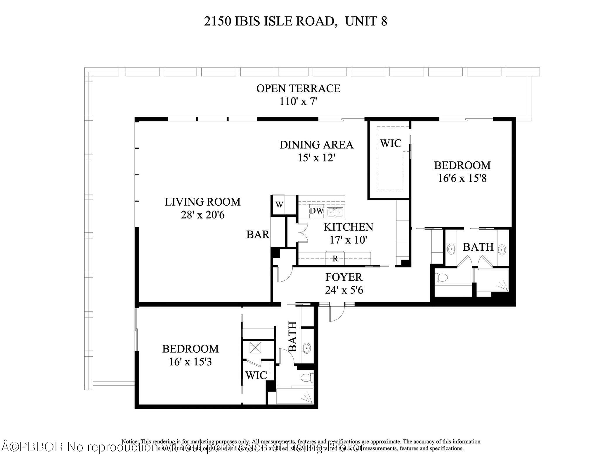 2150 Ibis Isle Road, Unit 80 Palm Beach, FL 33480 - Photo 29 of 29 Tower Vallandry #8 Floor Plan