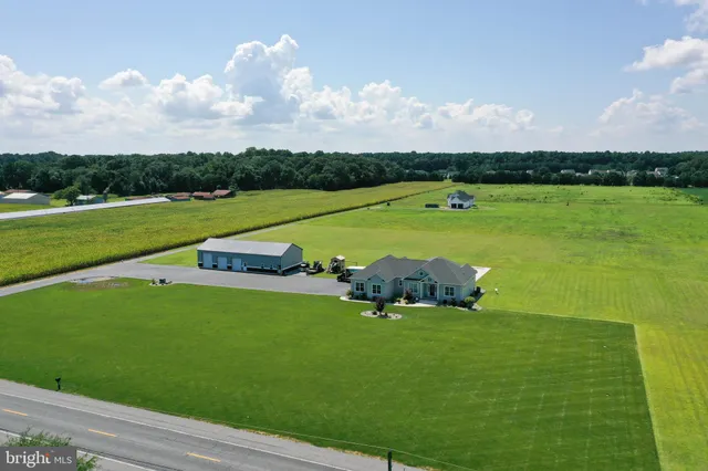 a view of a golf course with a garden