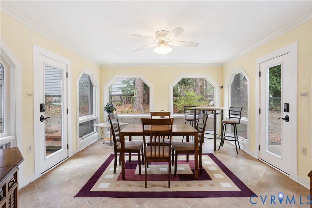3613 Stoney Ridge Road Midlothian, VA 23112 - Photo 17 of 50 a view of a dining room with furniture window and wooden floor