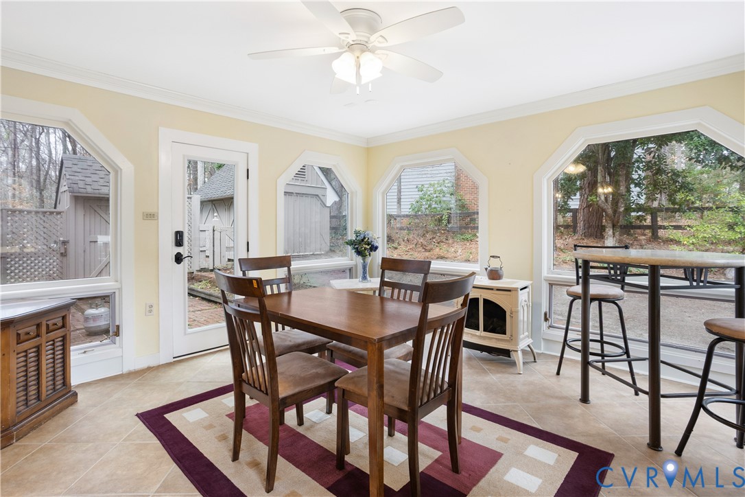 3613 Stoney Ridge Road Midlothian, VA 23112 - Photo 18 of 50 a view of a dining room with furniture window and outside view