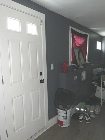 a bathroom with a toilet