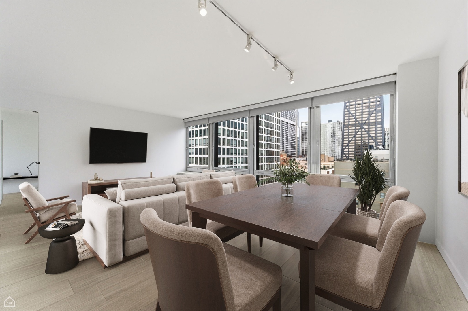 880 North Lake Shore Drive, Unit 22F Chicago, IL 60611 - Photo 5 of 21 a view of a dining room with furniture window and outside view