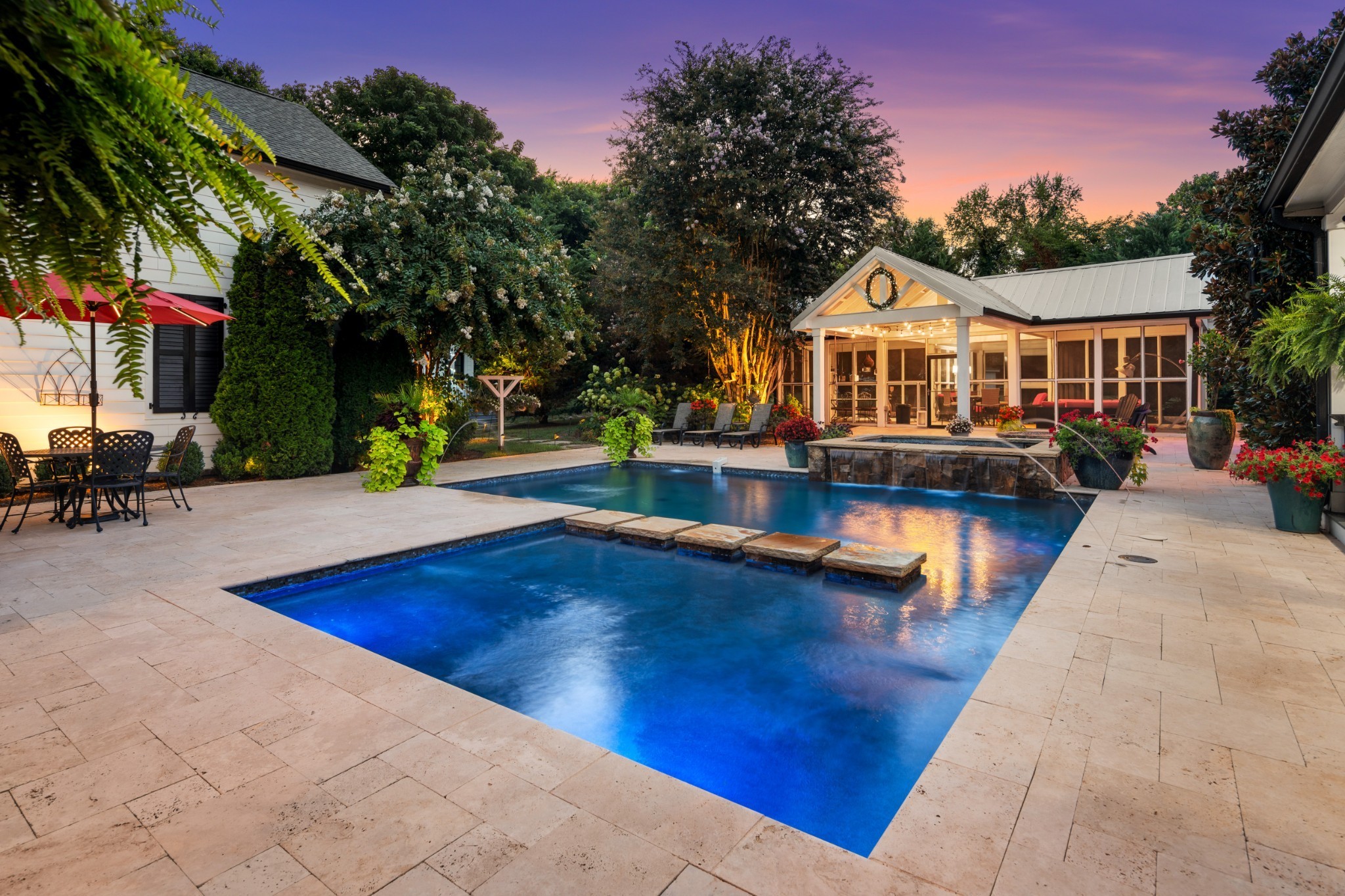 5566 Hill Road Brentwood, TN 37027 - Photo 53 of 62 a view of a house with pool and sitting area