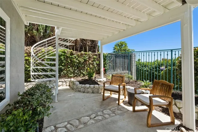 a view of a lobby with a patio