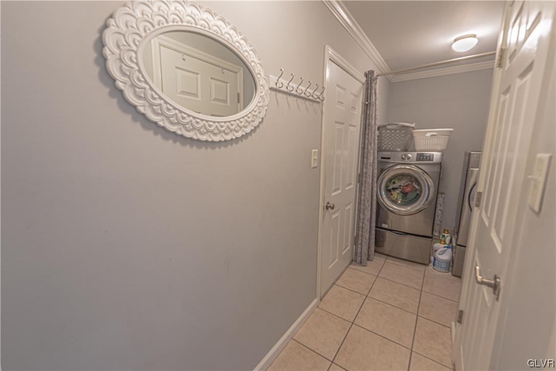 897 North Summit Road Bath, PA 18014 - Photo 18 of 35 a view of bathroom with washer and dryer