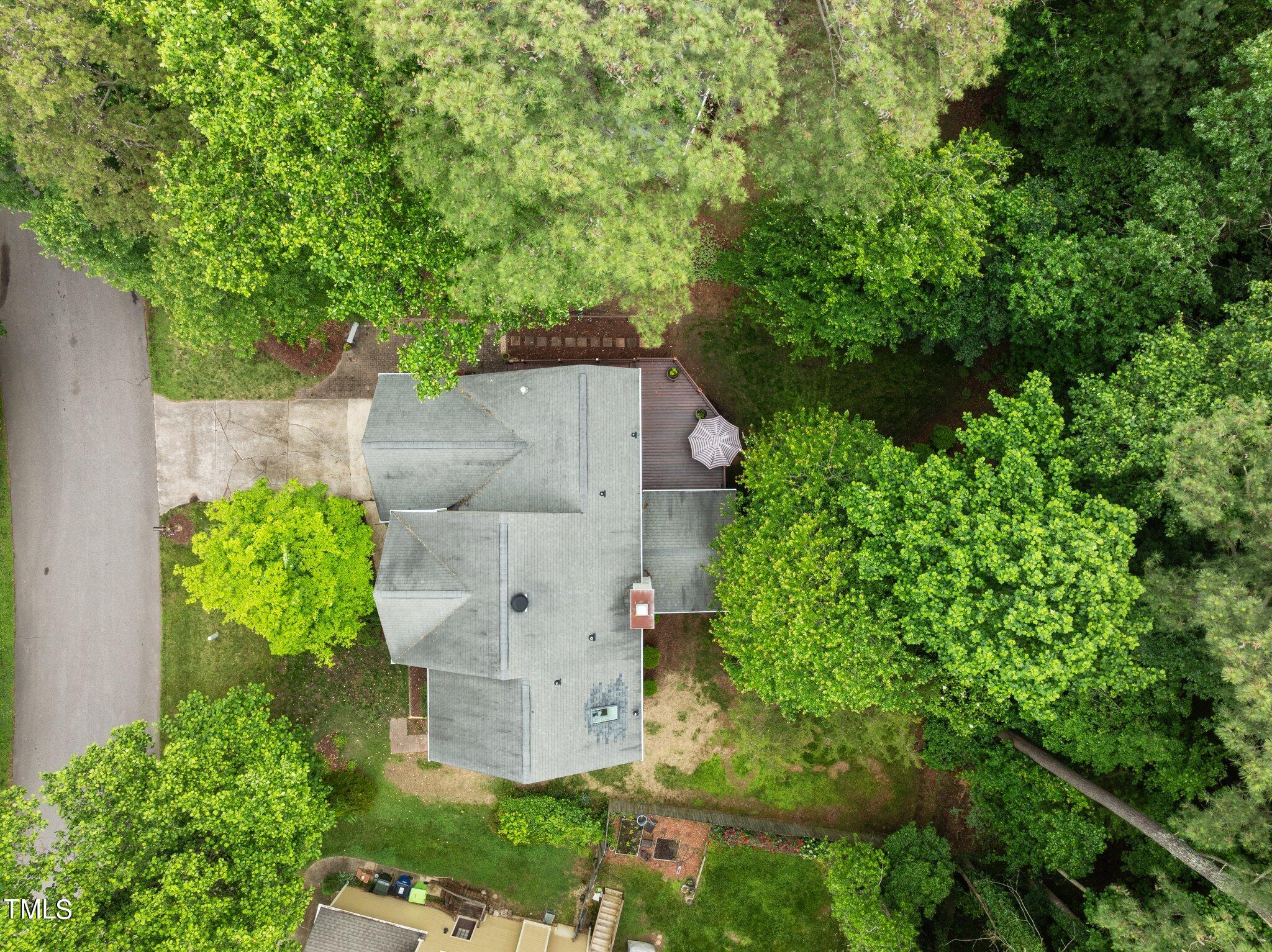 8116 Coleraine Court Raleigh, NC 27615 - Photo 48 of 58 an aerial view of a house with a yard