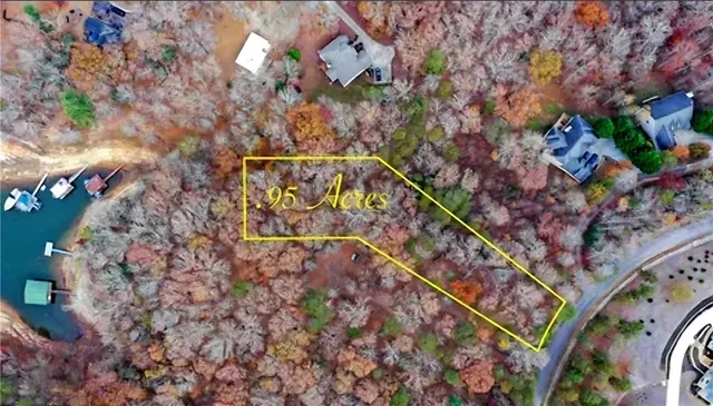 a view of a swimming pool and an outdoor space