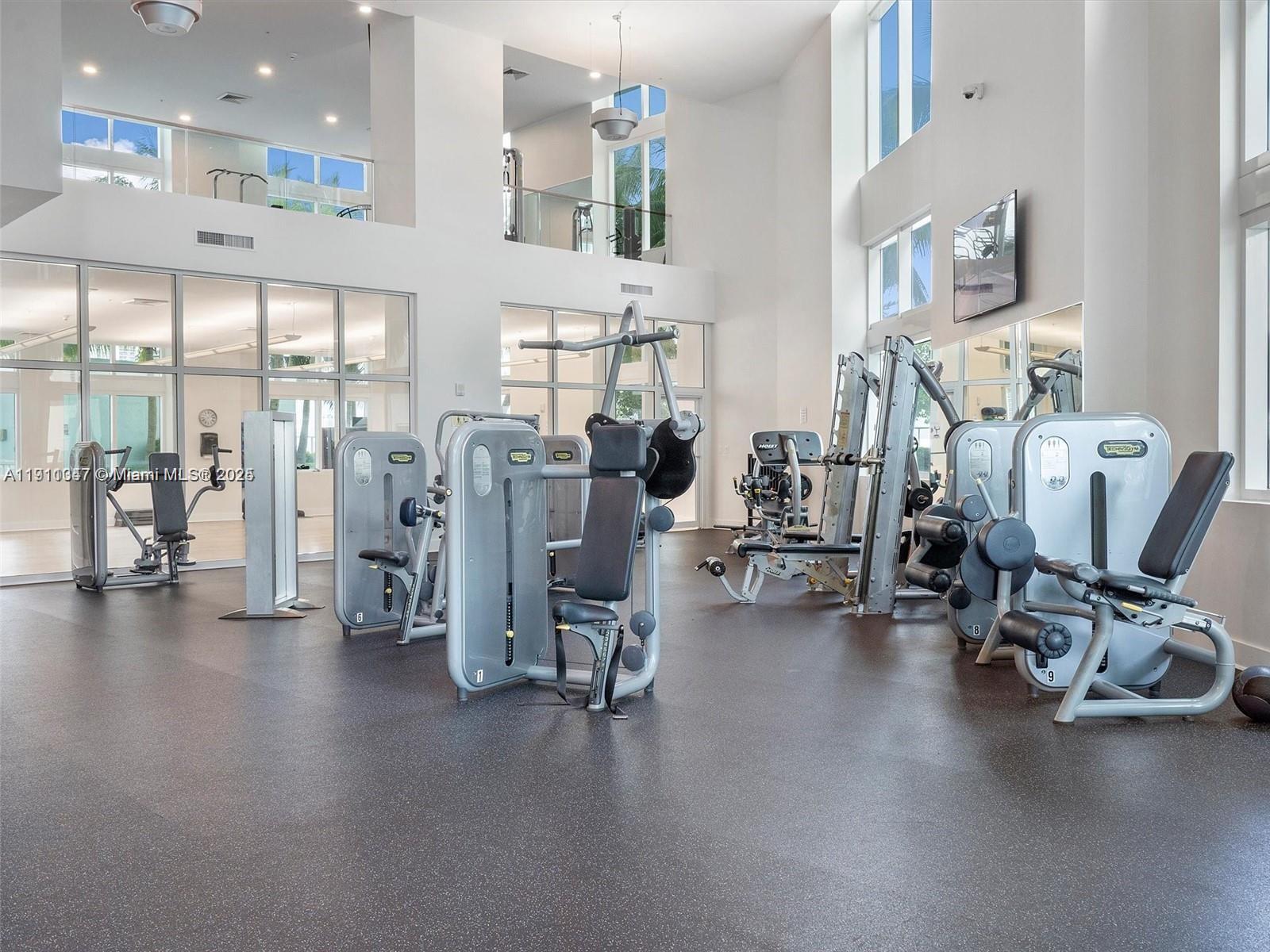 1900 North Bayshore Drive, Unit 1614 Miami, FL 33132 - Photo 13 of 15 a view of a room with gym equipment