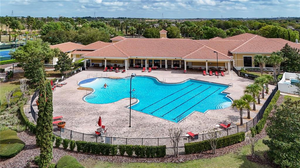 3651 Limestone Street Clermont, FL 34711 - Photo 36 of 41 an aerial view of a house with swimming pool outdoor seating and yard