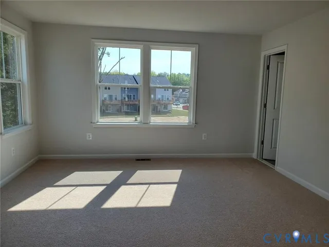 an empty room with a window