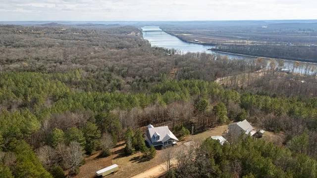 an aerial view of multiple house