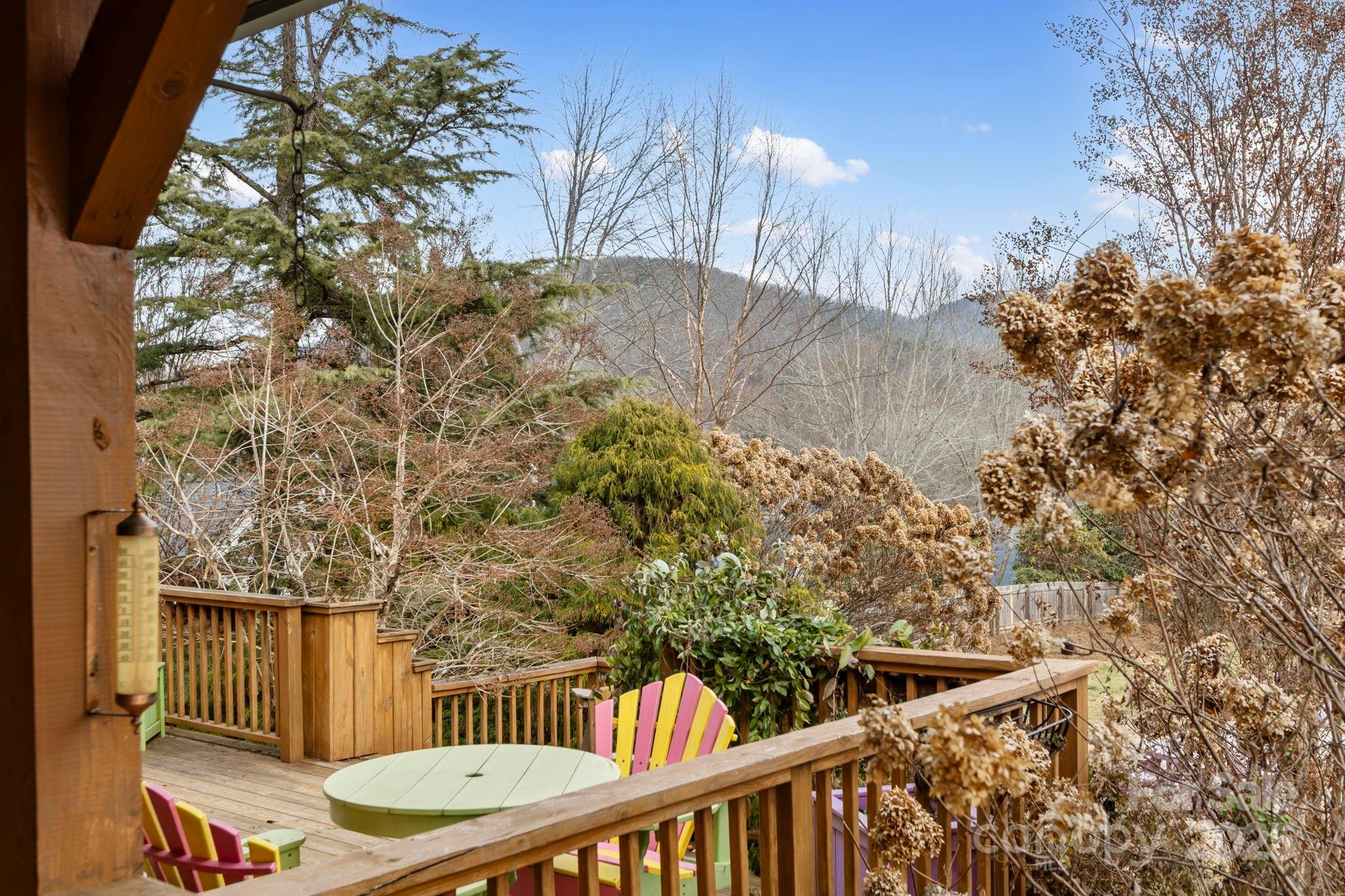 104 Enthoffer Road Black Mountain, NC 28711 - Photo 29 of 42 a view of balcony with wooden floor and fence