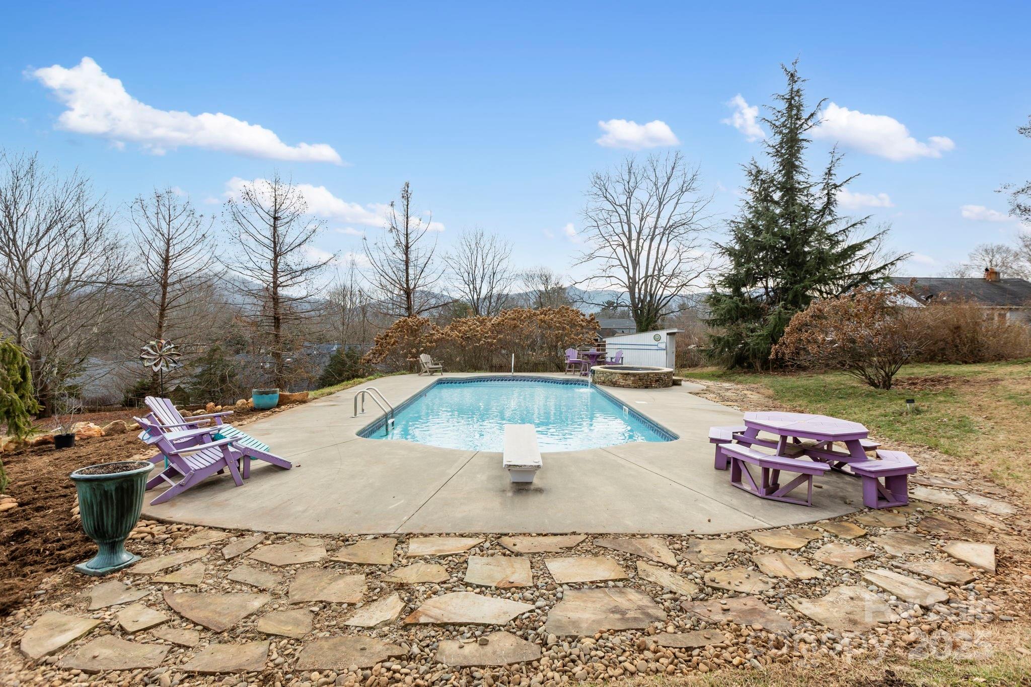 104 Enthoffer Road Black Mountain, NC 28711 - Photo 32 of 42 a view of a swimming pool with lounge chairs