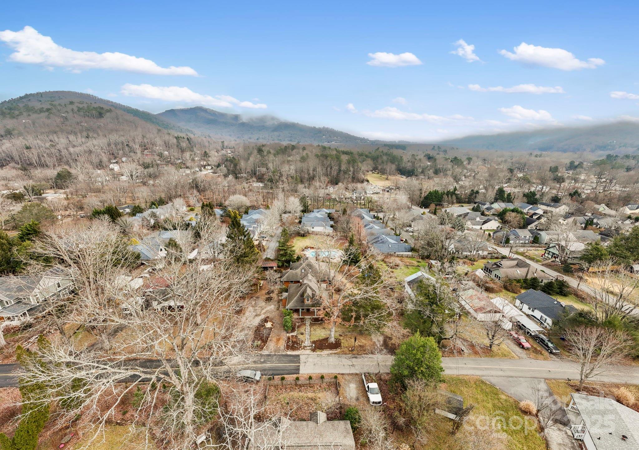 104 Enthoffer Road Black Mountain, NC 28711 - Photo 37 of 42 an aerial view of residential houses with outdoor space
