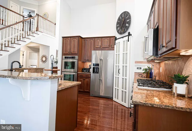 a view of a living room and dining room