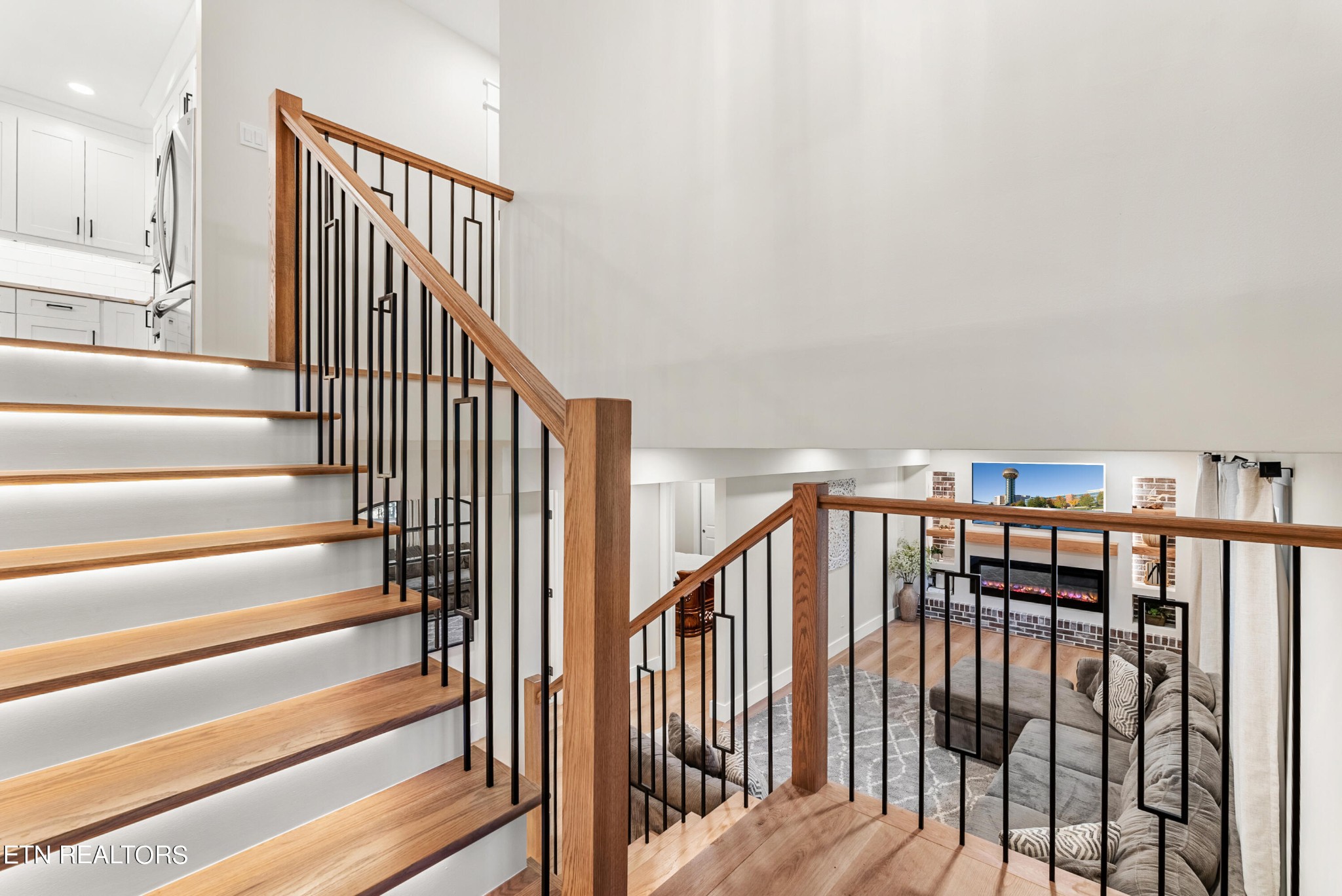 337 Farmer's Hollow Road Clinton, TN 37716 - Photo 34 of 49 a view of staircase with railing and white walls